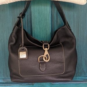 Dooney & Bourke Women's Medium Annalisa Lock Sac Black Pebble Leather Hobo Bag